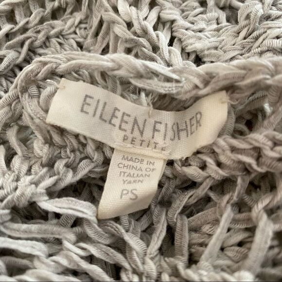 Eileen Fisher Oatmeal Wonder Scallop Crochet Sweater size PS - Picture 6 of 8